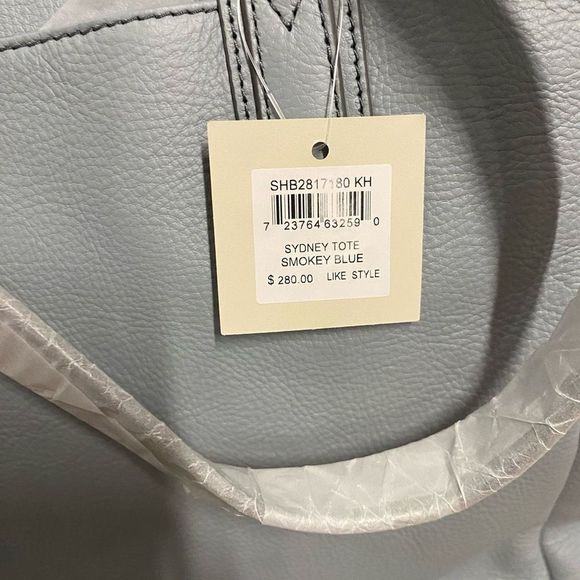 Fossil NIB Sydney Tote Smokey Blue Tote Shoulder Bag Purse, MSRP $280 SOLD OUT - Picture 2 of 9